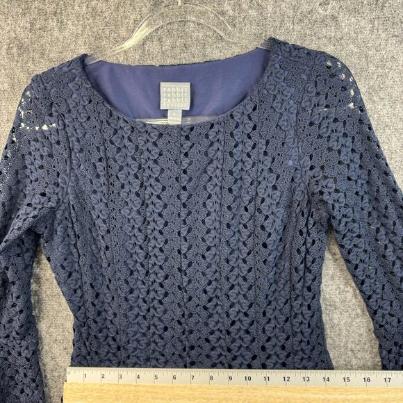 Rabbit Rabbit Rabbit Designs Womens Dress Size 6 Navy Fit and Flare - Picture 6 of 13